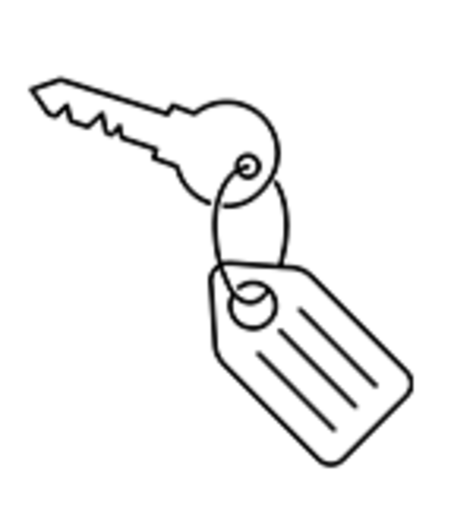Illustration Schlüssel mit Anhänger