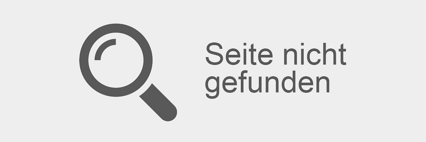 404 Seite nicht gefunden Systembild mit Lupe