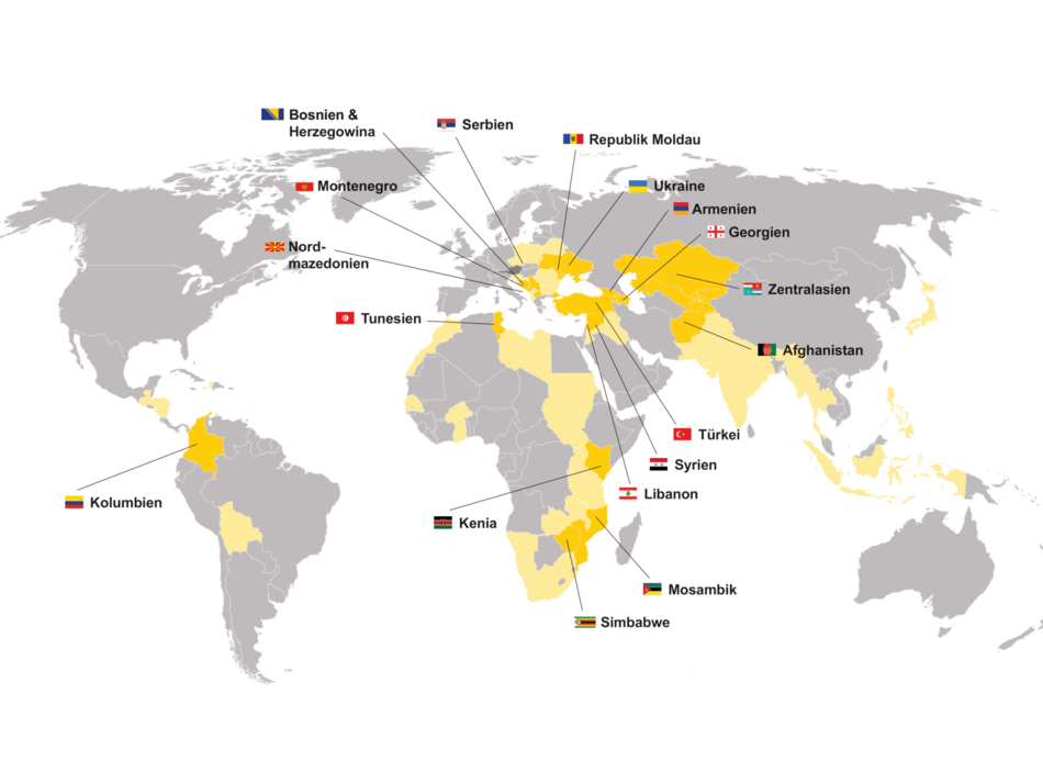 Hilfswerk International Projektländer