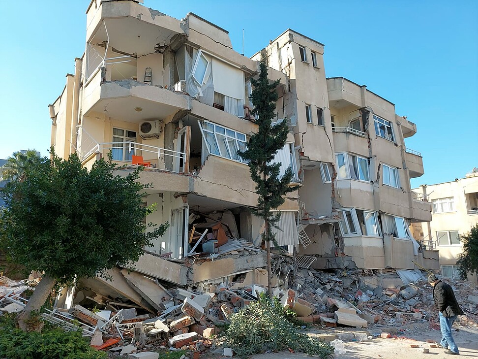 Zerstörung nach Erdbeben in Hatay / Türkei