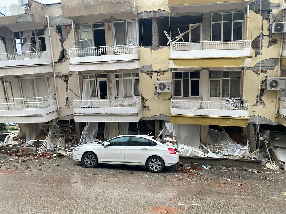 Zerstörung nach Erdbeben in Hatay / Türkei