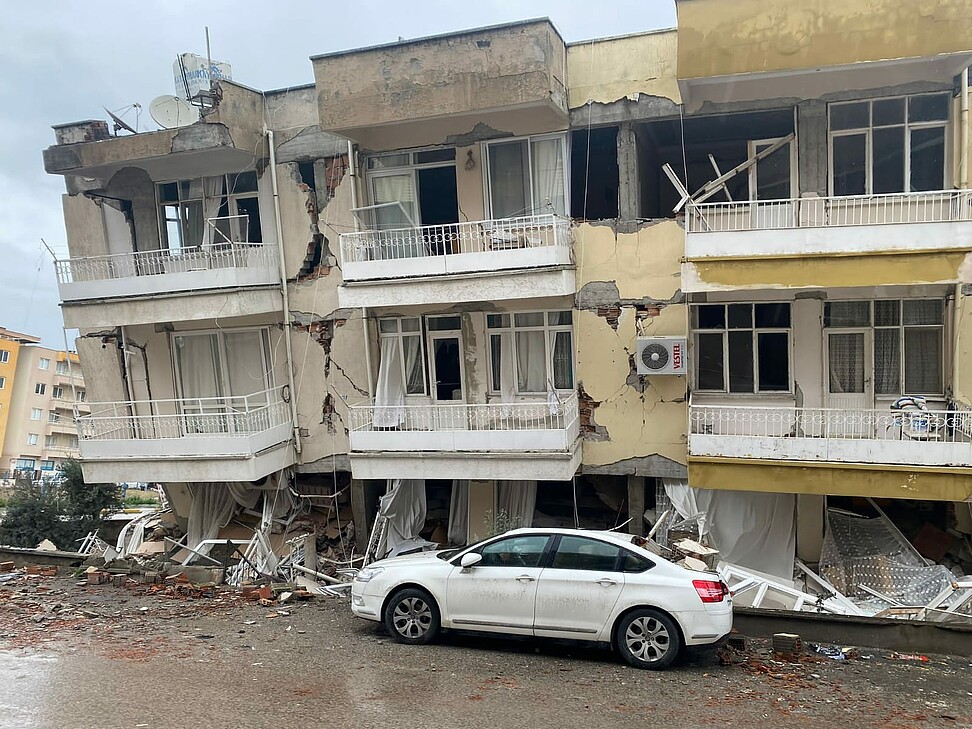 Zerstörung nach Erdbeben in Hatay / Türkei