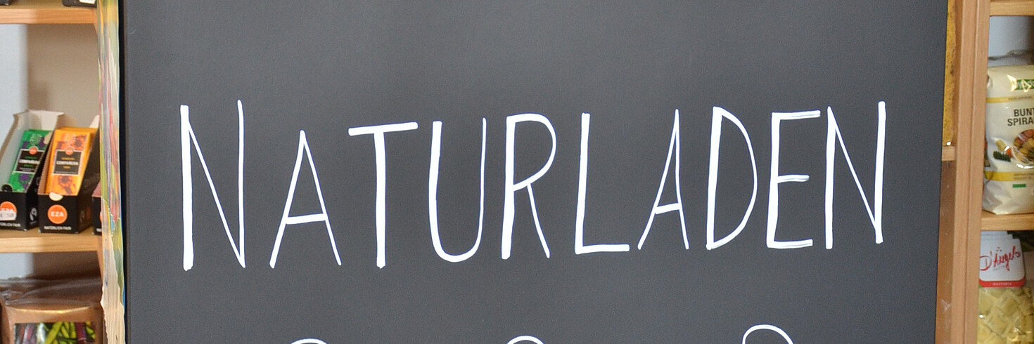 Plakattafel "Naturkostenladen"
