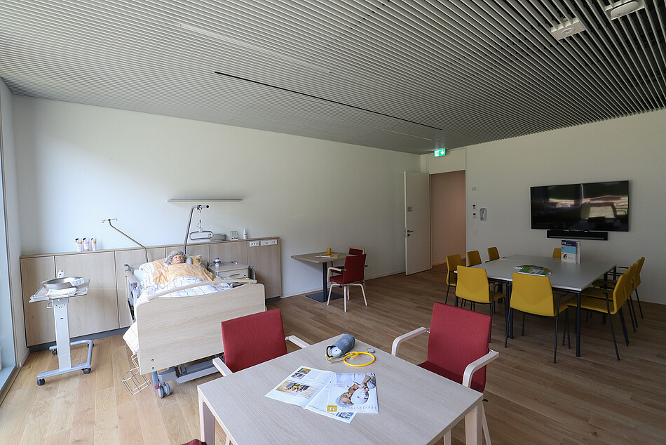 Hilfswerk Salzburg Wissenspark Puch Urstein Landesgeschäftsstelle Bildungszentrum Innenansicht Pflegewerkstatt 