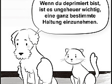 Wenn du deprimiert bist, ist es ungeheuer wichtig, eine ganz bestimmte Haltung einzunehmen.