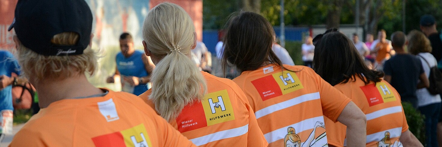 Wiener Hilfswerk-Mitarbeiter beim Business Run