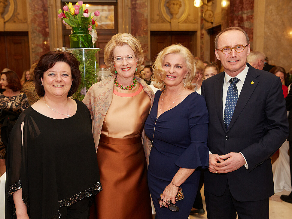 V.l.n.r.: Sabine Geringer, Christa Karas-Waldheim, Barbara Feldmann, Othmar Karas