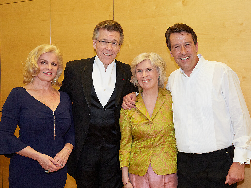 V.l.n.r.: Barbara Feldmann, Thomas Hampson, Barbara Kittinger, Thomas Dänemark